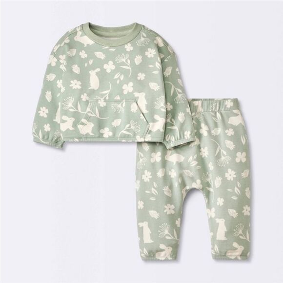 Cloud Island Modal French Terry Top & Bottom Set 0-3m - Picture 1 of 5